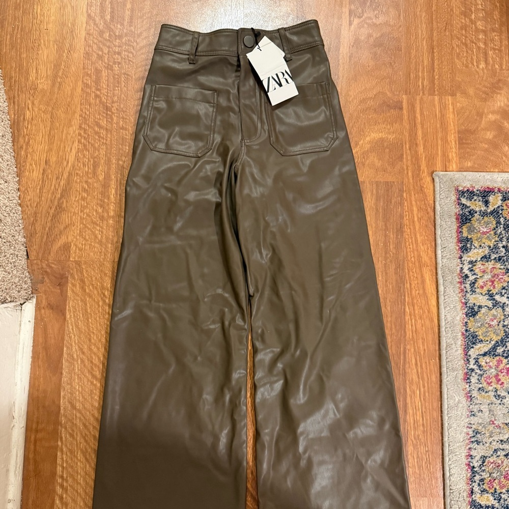 Zara Marine Leather Pants